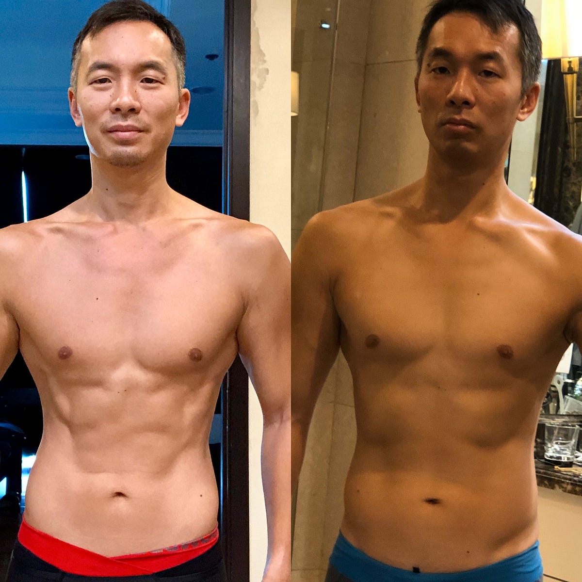 Abdominal fat comparison after the five day fast